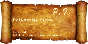 Prikaszky Ilona névjegykártya